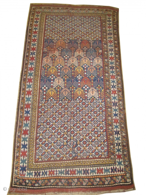 
 	

Gutschan Kurd Persian knotted circa in 1910 antique, collector's item. 270 x 140 (cm) 8' 10" x 4' 7"  carpet ID: K-4370
In good condition except circa 30 x 25cm the  ...