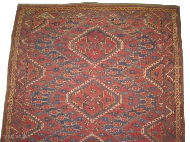 
Beshir Turkmen knotted circa in 1880 antique, collectors item 348 x 150 cm  carpet ID: K-4457
Very finely knotted, rare design, the black knots are oxidized, soft as an handkerchief and high  ...