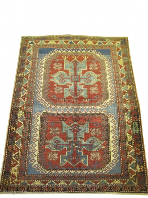 	

Lori-pambak Caucasian circa 1895 antique. Collector's item. Size: 241 x 176 (cm) 7' 11" x 5' 9"  carpet ID: RS-371
High pile, good condition, the black color is oxidized, the warp and  ...