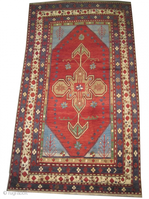 
Lambalo-Kazak Caucasian, knotted circa in 1910 antique, collector's item,  225 x 135 (cm) 7' 5" x 4' 5"  carpet ID: H-425
High pile, in good condition, soft as an handkerchief and  ...