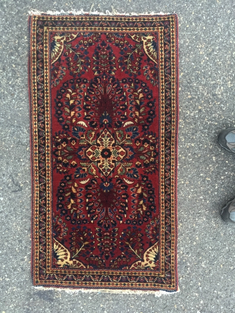 SOLD THANK YOU!

JUST ACQUIRED FROM A PROBATE/ESTATE ATTORNEY OF AN 88 YEAR OLD COLLECTOR'S ESTATE IN DEL MAR, CALIFORNIA.

WE ARE PLEASED TO OFFER OLD PERSIAN SAROUK RUG, CIRCA 1940s.

MEASURES APPROX 48" X  ...