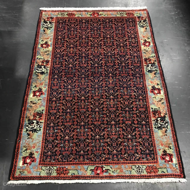 Rug#6837, 
A vintage and rare Tak-pood Seneh rug, in immaculate condition, circa 1940, 
size: 159x106 cm.
for inquiries in regards to rug info & shipping cost estimates, call me on +61412378798 or email  ...