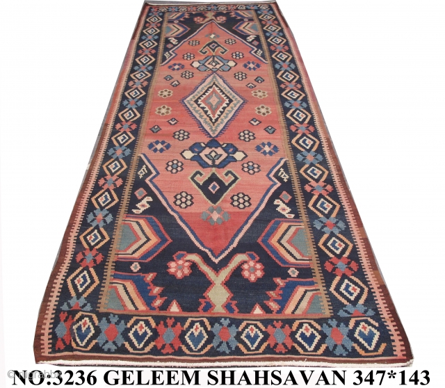 Rug No: 3236, An antique  Kurdistan Kilim, possibly near Bijar , circa 1910. all natural vegetable dyes, in immaculate condition. size: 347 x 143 cm. 
A collecatalbe piece.
Free shipping within Australia.  ...