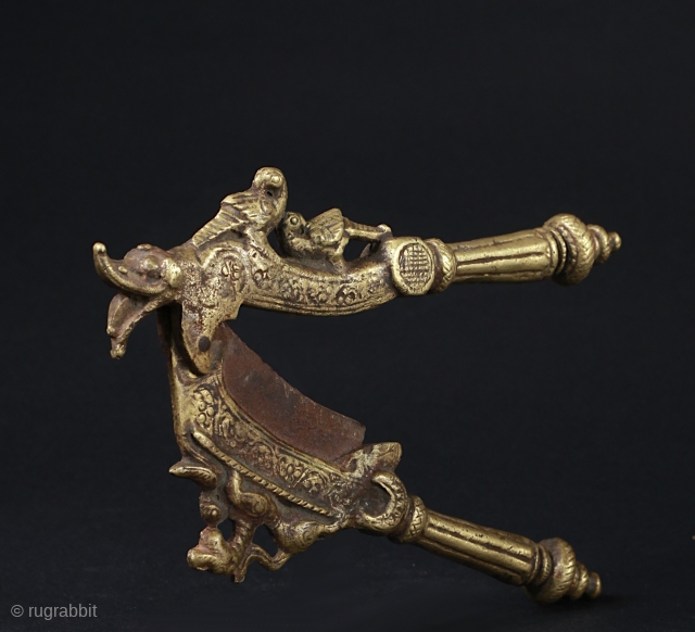 Areca nut cutter, brass.
These single-bladed hinged instruments in the form of tongs were used to cut slices of areca nut used in the preparation of betel, a stimulant like tobacco, which is  ...