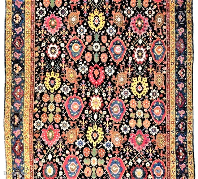 This exceptional Classic Karabagh is now available. It is early 1800 and is in very good condition with lustrous pile, stunning natural dyes and only a few minor wear spots.  The  ...
