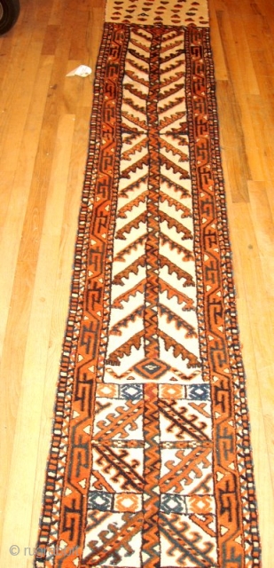 Pile Yomud Tent Band Complete, size: 52ft. x 1ft.8in. (.51m x 15.80m) good condition, kilim ends                 