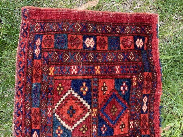 SOLD! Thanks! Anyone redecorating and looking for a splash of color? Ersari torba! 54”x17”. Natural dyes. Splendid orange like a Tekke! Please inquire as to price.       