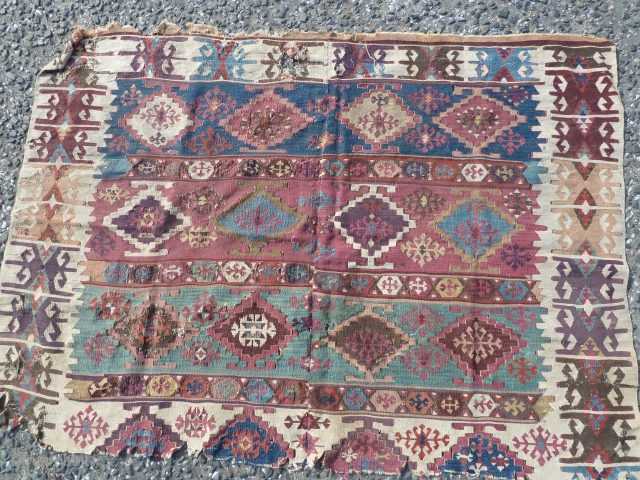 Very nice kilim with lovely colours                           