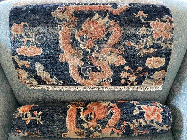 Rare pair of Tibetan bolster covers aprox. 65 x 35 cm; 26 x 14 inch                  