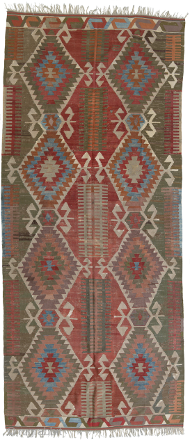 Antique west anatolian Kilim. 
A very important tribal flatweave from West Anatolia in great natural dies colours. It's an antique and rare kilim, that has been restored, but showing traces of age  ...