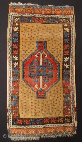 Anatolian Yastik,19th century,rare an great design,beautiful colors.                          