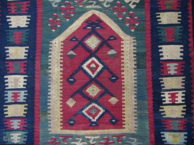 Thracian Prayer Kilim,ca.1870-80,97x145cm,beauty and rarity.                            