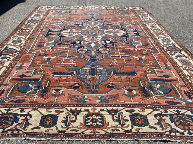 Antique persian rug Serapi 10x13.6                            