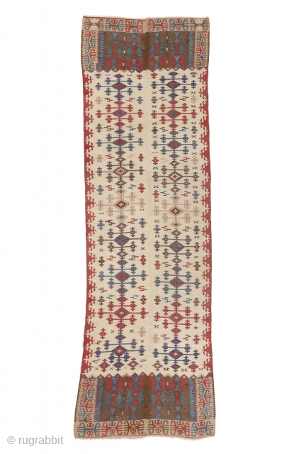 Obruk Kilim, Turkey, 19th C., 4'1'' x 7'2''
Lot 62 in ORIENTAL RUGS FROM AMERICAN ESTATES | 58
Antique Collectible and Decorative Oriental Rugs, Kilims, Trappings
Live Showroom Auction: Monday, May 22, 2023, 10AM ET
Public  ...