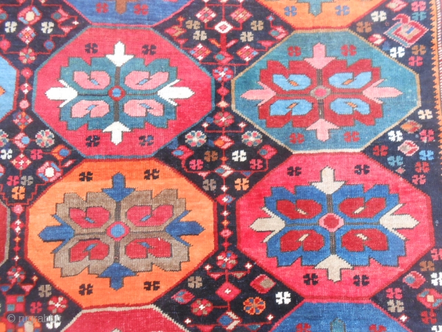 One of my collectors' friend has named this Kazakh "carpet LUNA-PARK".
Yes, it is so and it is okay! Kazakh knotted by Armenian people in
the Caucasus region near the Karabagh. Fine knot and  ...