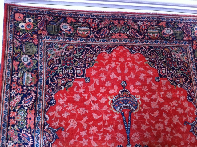Persian Kashan rug Mid 19th century 202x138cm                          