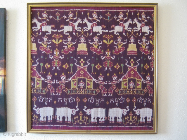 Cambodian textile 93x93cm                              