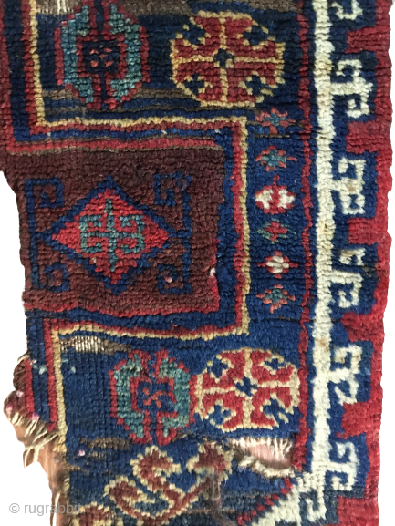 Şavak wolf carpet very old friwkment 95x38 including cargo                        