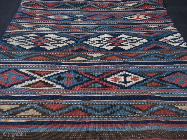 Caucasus kilim double bag face. Great condition, natural colors with original backing. Circa 1900. Size:                  