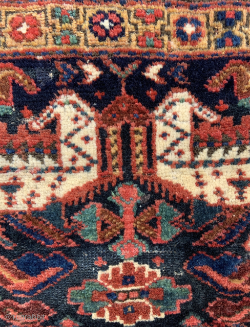 Northwest Persian Kurdish Bagface offering at a sale price $295 includes US domestic shipping - some old moth nibbles but excellent kurdish wool and colors and tight weave, see image showing the  ...