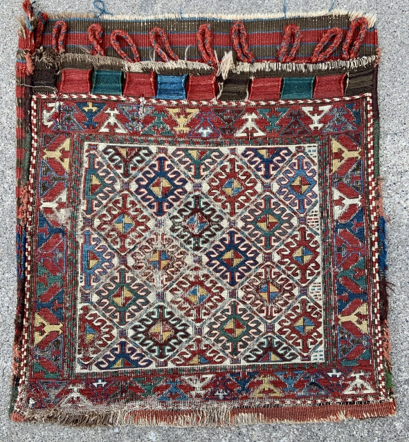 Shahsavan Soumak Bag - about  22" x 24" - 56 x 61 cm.                   