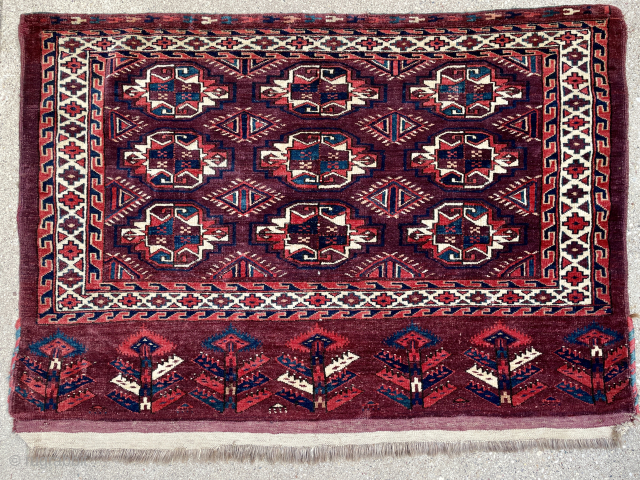 Turkmen Yomud/Yomut Chuval in very good condition with great colors - email yorukrugs@gmail.com                    