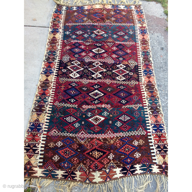 Southeast Anatolian Kilim 19th c. - email yorukrugs@gmail.com                         