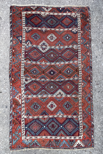 East Anatolian Sarkisla Rug - details and extra pictures - https://www.yorukruggallery.com/shop/antique-rugs-kilims-carpets/antique-anatolian-rugs-kilims/anatolian-sarkisla-reshwan-rug-42-x-72-128-x-220-cm/                      