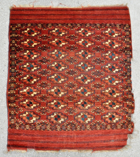 Tekke Wedding rug, soft velvet like pile, floppy handle, tight weave and amazing colors - the blue looking color is actually a deep green with hints of blue only - 3'5 x  ...
