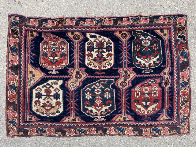 Afshar Bagface with Large Botehs and lovely colors including a nice deep aubergine - email - mete@yorukruggallery.com                