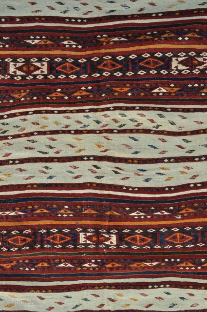 Central Asian Kilim weaving from Sari-Pul area in Northern Afghanistan, very good original condition - about - 6'10 x 10'2 - 210 x 310 cm.        