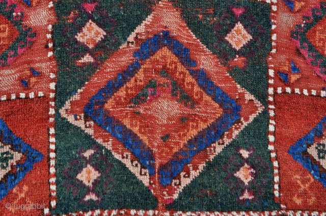 East Anatolian Rug with some cotton pile and great colors - 4'0 x 10'5 ft. - 122 x 318 cm.             