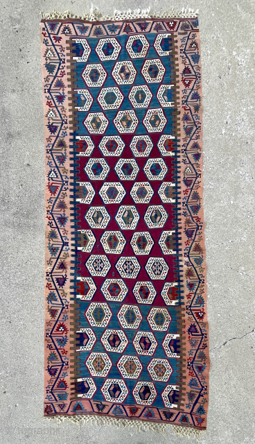 Spectacular East Anatolian Kilim - email - mete@yorukruggallery.com                         