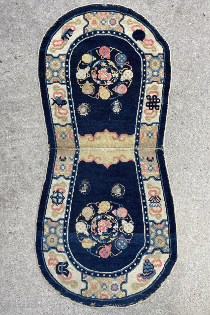 Chinese Saddle Rug - Inner Mongolia, Bao-tou - for extra pictures and details email mete@yorukruggallery.com                  