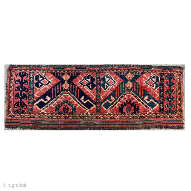 Turkmen Beshir Ersari Torba with powerful drawing and beautiful colors including a nice blue/green, extra pictures available - email - mete@yorukruggallery.com            