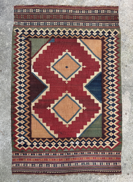 Small Qashqai Kilim - email mete@yorukruggallery.com                           