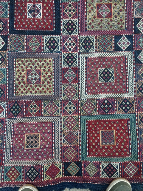 Amazing Antique Caucasian Verneh weaving - about 5'11 x 9'3 - 182 x 283 - 3rd quarter of 19th c. Great shape, incredible natural colors!        