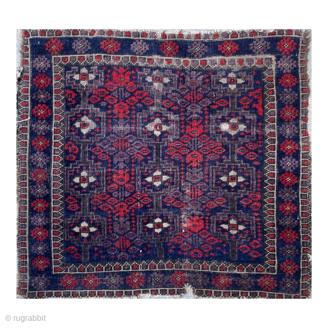 Fine Baluch Bagface with uncommon pattern and lovely purple                        