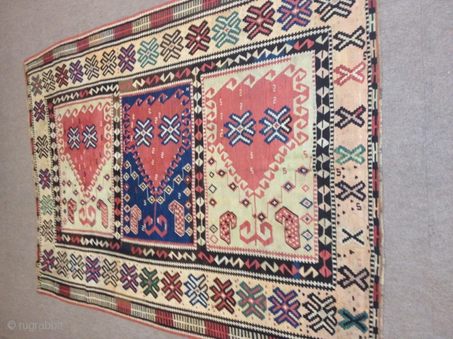 Size 220x130 Kilim with saf design                           