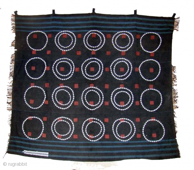 Naga Shawl (Sema or Chang Nagas)
120x140cm
Nagaland, India
Cotton, dyed dog hair, cowries
Early 20th century
Very good condition

Please visit my website 
www.m-beste.de 
for more items           
