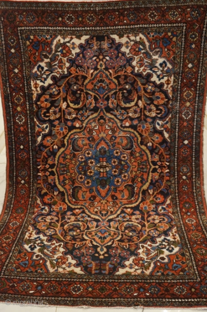 Persian Borchalu carpet, c. 1920. 5'1" x 3'5". Good color, uneven pile. Floor-ready with no major damage.                