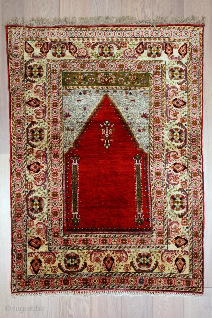 Turkish Bursa 1900-1910. 100%silk 180x130.                            