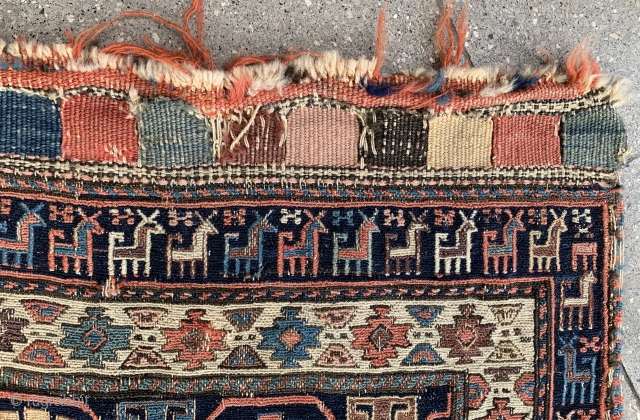 Very Charming Shahsevan bag face ! great old pattern and Border . 
condition as these photos , please don't ask for more photos ,  just buy it 1500 euro+shipping from Paris.  ...