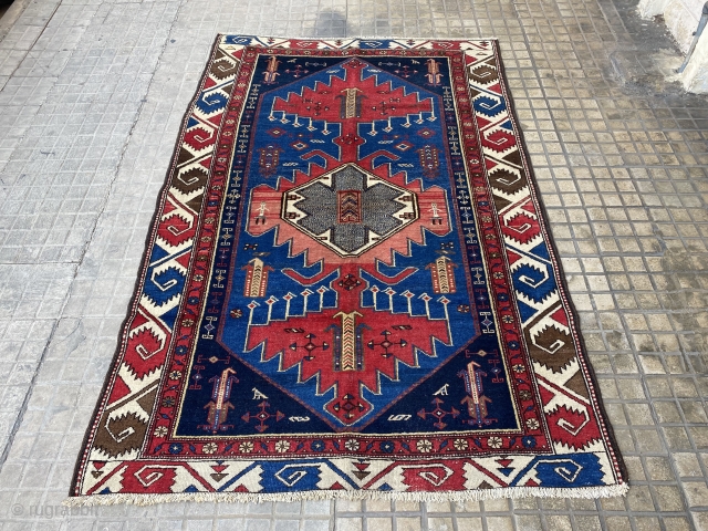 Decorative mazlakhan with unusual border and lovely details size 200x130 cm                      