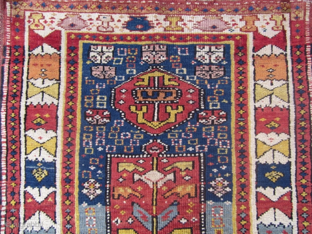 Caucasian or Anatolian yastic 19th.
Full pile in good condition.size 115x83                       