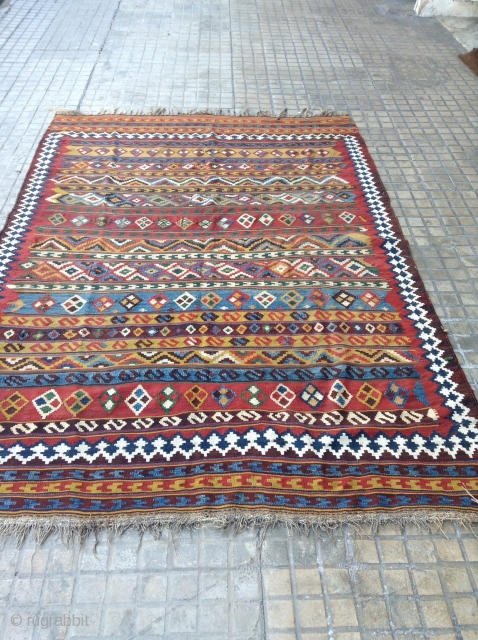 Old. Qashqai Kilim .in Excellent condition 
Size 220x155                         
