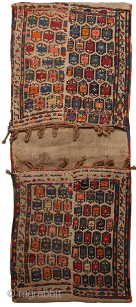 antique Persian saddlebag 19th century
On offer is an antique Persian saddlebag from the 19th century. 
This saddlebag belongs to Kalat from Khorasan province located in the north-east part of Iran. 
Size:44 cm×  ...