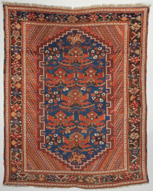 Afshar Rug with Phoenix Design; Southeast Persia; Second half 19th century; 4-0 x 4-11 ft.                  