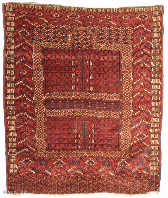 Tekke Turkmen Ensi. Circa 1870, Great condition. 4-4 x 5-1 ft.                      