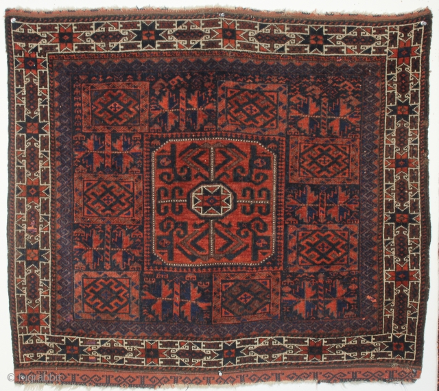 Timuri Baluch Bag Face. Larger Than Usual Size, 2-8 x 3-0 ft. Second Half 19th Century.                 